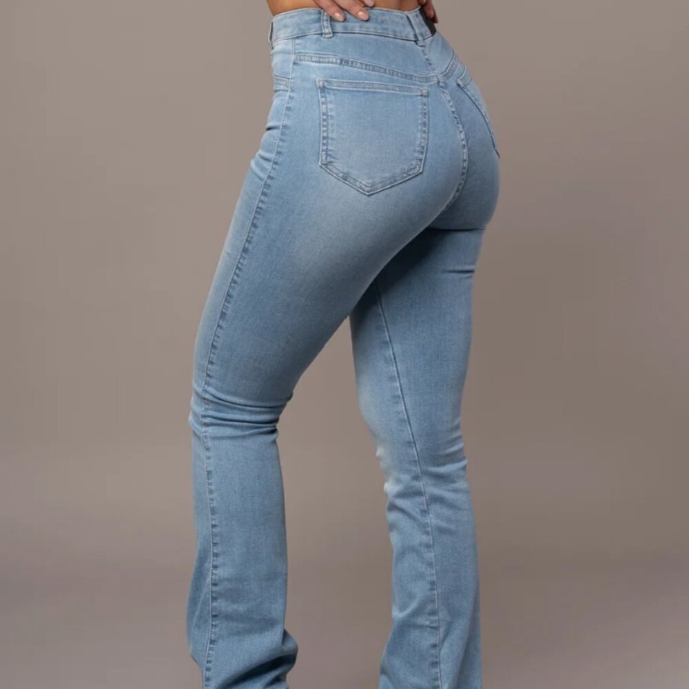 FITJEANS Light Blue High-Rise Flare Jeans
